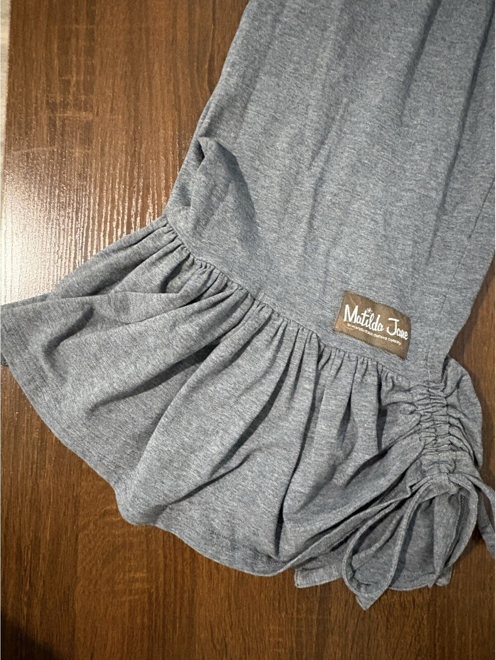 Matilda Jane Sofia Pant Ruffle Hem Girl’s XS Gray Rushed Ruffle String - Picture 6 of 9